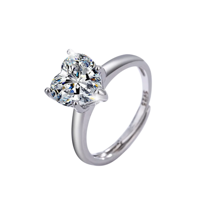 Anillo Corazón de cristal