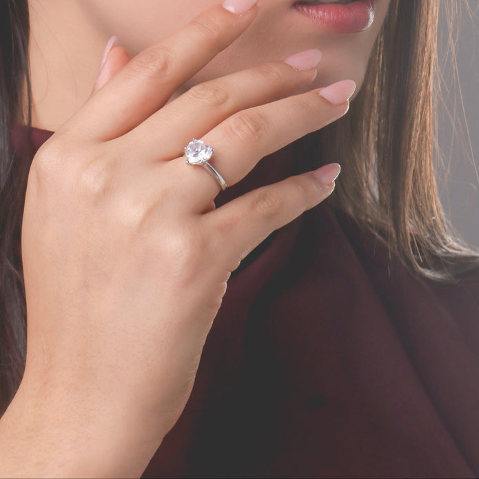 Anillo Corazón de cristal